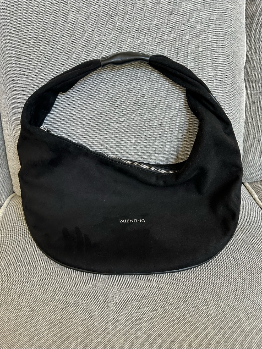 Valentino Black Crescent Shoulder Bag